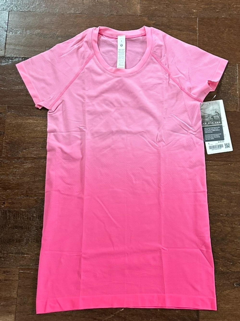 Lululemon Swiftly Tech Short-Sleeve Shirt 2.0 Hip Length Pink Size 6 NWT - Picture 8 of 10